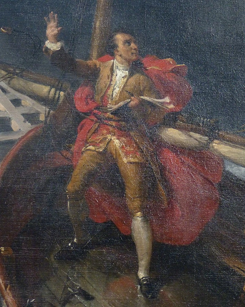  69-Joseph Vernet, attaccato a un albero, studia gli effetti della tempesta-dettaglio 